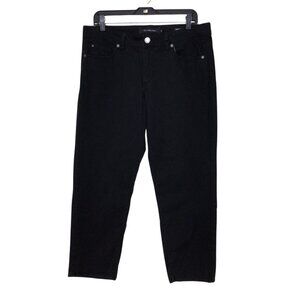 Calvin Klein Jeans Women’s 14 Black Skinny Crop Cropped Pants Denim Stretch